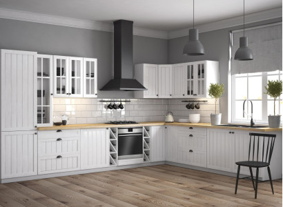 Country house kitchen line wardrobe kitchen base cabinet wall cupboard furniture made to measure